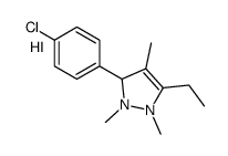 3-(4-chlorophenyl)-5-ethyl-1,2,4-trimethyl-1,3-dihydropyrazol-1-ium,iodide结构式