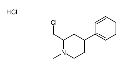 2-(chloromethyl)-1-methyl-4-phenylpiperidine,hydrochloride Structure