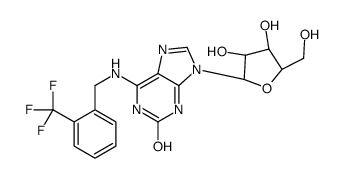 9-[(2R,3R,4S,5R)-3,4-dihydroxy-5-(hydroxymethyl)oxolan-2-yl]-6-[[2-(trifluoromethyl)phenyl]methylamino]-1H-purin-2-one Structure