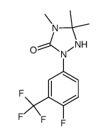 2-(4-fluoro-3-trifluoromethyl-phenyl)-4,5,5-trimethyl-[1,2,4]triazolidin-3-one结构式