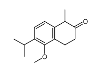 6-isopropyl-5-methoxy-1-methyl-3,4-dihydronaphthalen-2(1H)-one结构式