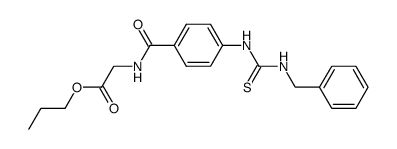 [4-(3-Benzyl-thioureido)-benzoylamino]-acetic acid propyl ester Structure