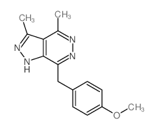 2-[(4-methoxyphenyl)methyl]-5,7-dimethyl-3,4,8,9-tetrazabicyclo[4.3.0]nona-2,4,6,9-tetraene结构式