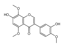 7-hydroxy-3-(3-hydroxy-4-methoxy-phenyl)-5,8-dimethoxy-chromen-4-one结构式