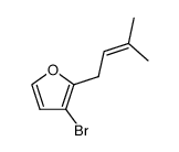 3-Bromo-2-(3-methyl-2-butenyl)furan Structure