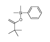 3,3-dimethylbut-1-en-2-yloxy-dimethyl-phenylsilane结构式