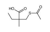 2-(acetylsulfanylmethyl)-2-methylbutanoic acid Structure