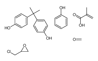 4,4’-(1-甲基亚乙基)二苯酚与(氯甲基)环氧乙烷、2-甲基-2-丙烯酸酯的聚合物和甲醛-苯酚的聚合物的反应产物结构式