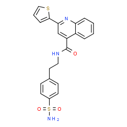 N-[2-(4-sulfamoylphenyl)ethyl]-2-thiophen-2-ylquinoline-4-carboxamide Structure