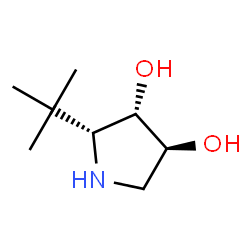 3,4-Pyrrolidinediol, 2-(1,1-dimethylethyl)-, (2R,3S,4S)- (9CI) Structure