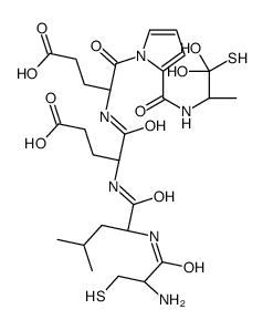 cysteinyl-leucyl-glutamyl-glutamyl-prolyl-cysteine cyclic disulfide结构式