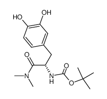 (S)-tert-butyl 3-(3,4-dihydroxyphenyl)-1-(dimethylamino)-1-oxopropan-2-ylcarbamate结构式