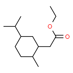 Cyclohexaneacetic acid, 2-methyl-5-(1-methylethyl)-, ethyl ester (9CI) Structure