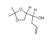(+)-(S)-1-((R)-2,2-dimethyl-1,3-dioxolan-4-yl)but-3-en-1-ol结构式