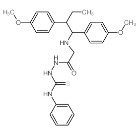 1-[[2-[1,2-bis(4-methoxyphenyl)butylamino]acetyl]amino]-3-phenyl-thiourea结构式