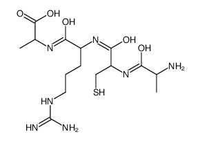 (2S)-2-[[(2S)-2-[[(2R)-2-[[(2S)-2-aminopropanoyl]amino]-3-sulfanylpropanoyl]amino]-5-(diaminomethylideneamino)pentanoyl]amino]propanoic acid Structure