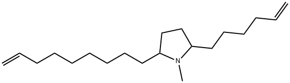 Pyrrolidine, 2-(5-hexen-1-yl)-1-methyl-5-(8-nonen-1-yl)- Structure