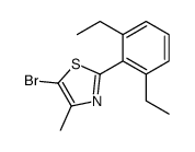 5-bromo-2-(2,6-diethylphenyl)-4-methyl-1,3-thiazole结构式