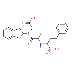 N-(N-(1-carboxy-3-phenylpropyl)alanyl)-N-(indan-2-yl)glycine结构式