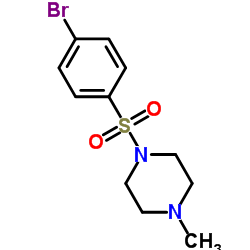 1-((p-Bromophenyl)sulfonyl)-4-methylpiperazine structure