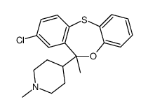 8-Chloro-6-methyl-6-(1-methyl-4-piperidyl)-6H-dibenz[b,e]-1,4-oxathiepin结构式