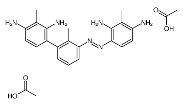 4,4'-[[2(or 4)-methyl-1,3-phenylene]azo]bis[2(or 6)-methylbenzene-1,3-diamine] diacetate structure