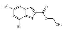 8-溴-6-甲基咪唑并[1,2-a]吡啶-2-羧酸乙酯结构式