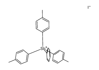 tri(p-tolyl)phenylstibonium iodide结构式
