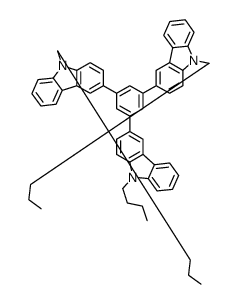 3-[3,5-bis(9-butylcarbazol-3-yl)phenyl]-9-butylcarbazole Structure