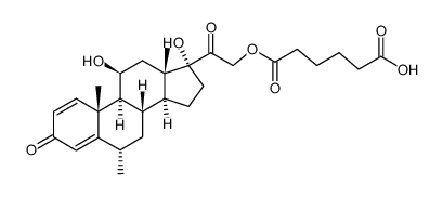 6α-methylprednisolone 21-hemiadipate Structure