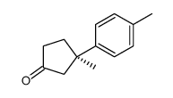 (3R)-3-methyl-3-(4-methylphenyl)cyclopentan-1-one结构式