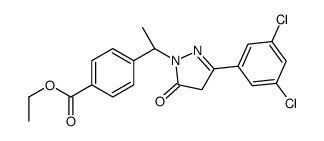 (S)-ethyl 4-(1-(3-(3,5-dichlorophenyl)-5-oxo-4,5-dihydro-1H-pyrazol-1-yl)ethyl)benzoate结构式