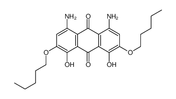 4,5-diamino-1,8-dihydroxy-2,7-dipentoxyanthracene-9,10-dione结构式