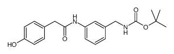 {3-[2-(4-羟基-苯基)-乙酰氨基]-苄基}-氨基甲酸叔丁酯结构式