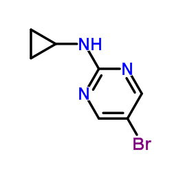 5-Bromo-N-cyclopropyl-2-pyrimidinamine Structure