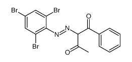 1-phenyl-2-[(2,4,6-tribromophenyl)diazenyl]butane-1,3-dione结构式