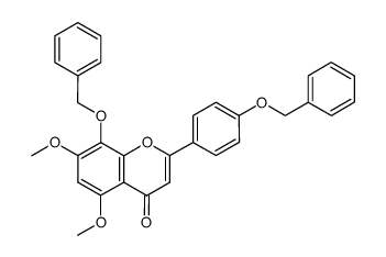 8-(benzyloxy)-2-(4-(benzyloxy)phenyl)-5,7-dimethoxy-4H-chromen-4-one结构式