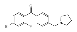 4-BROMO-2-FLUORO-4'-PYRROLIDINOMETHYL BENZOPHENONE Structure