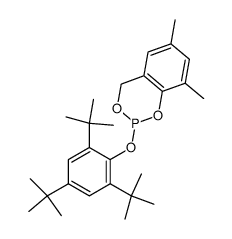 2-[2,4,6-tris(1,1-dimethylethyl)phenoxy]-6,8-di-methyl-4H-1,3,2-benzodioxaphosphorin结构式