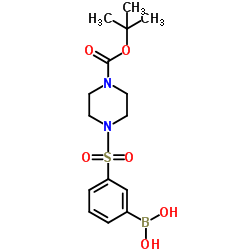 1-​Piperazinecarboxylic acid, 4-​[(3-​boronophenyl)​sulfonyl]​-​, 1-​(1,​1-​dimethylethyl) ester (9CI)结构式