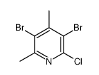 3,5-dibromo-2-chloro-4,6-dimethylpyridine结构式