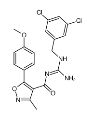 N-(amino(3,5-dichlorobenzylamino)methylene)-3-methyl-5-(4-methoxyphenyl)isoxazole-4-carboxamide结构式