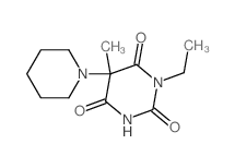 2,4,6(1H,3H,5H)-Pyrimidinetrione,1-ethyl-5-methyl-5-(1-piperidinyl)- Structure