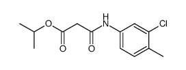 isopropyl N-(3-chloro-4-methylphenyl)malonamate结构式