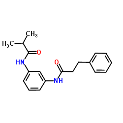 2-Methyl-N-{3-[(3-phenylpropanoyl)amino]phenyl}propanamide Structure