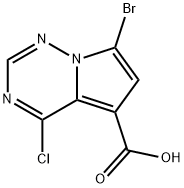 7-bromo-4-chloropyrrolo[2,1-f][1,2,4]triazine-5-carboxylic acid Structure
