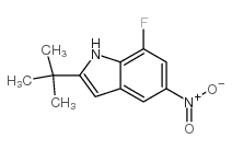 2-叔丁基-7-氟-5-硝基-1H-吲哚结构式