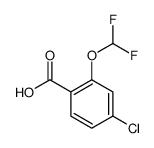 4-氯-2-二氟甲氧基苯甲酸结构式