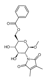 methyl 6-O-benzoyl-2-deoxy-2-dimethylmaleimido-β-D-glucopyranoside结构式