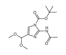 tert-butyl 2-acetamido-4-dimethoxymethyl-1H-imidazol-1-carboxylate结构式